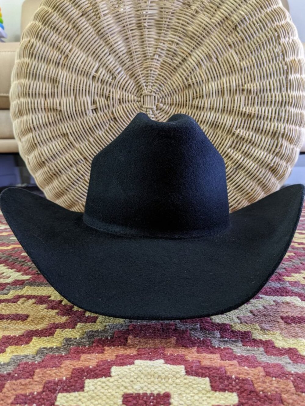 Justin 2X Black Wool Cowboy Hat - Knoxville 7 3/4